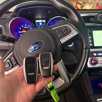 Subaru smart key programming by Defense Locksmith in Buffalo NY