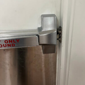 Commercial push bar panic exit device by Defense Locksmith Buffalo NY