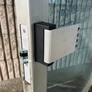 Commercial mortise lock body installation by Defense Locksmith Buffalo NY