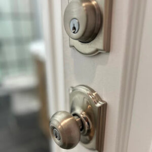 Residential entry knob installation by Defense Locksmith Buffalo NY