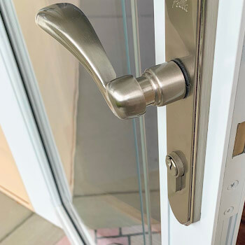 Brass deadbolt rekey on a Buffalo NY residential entry door