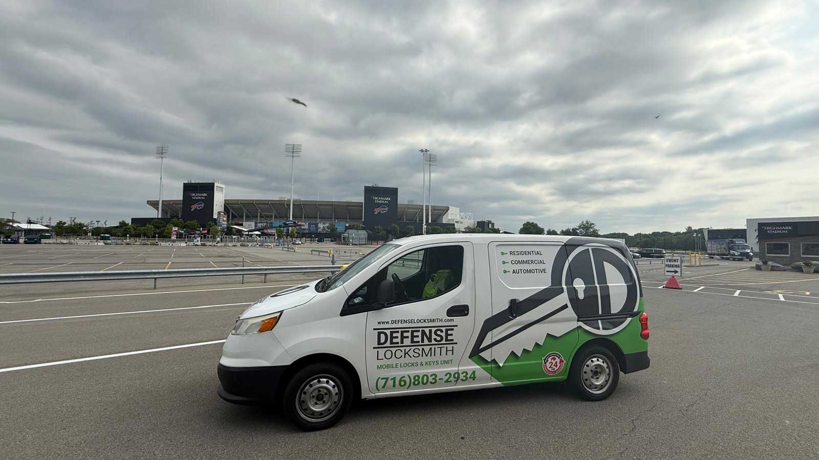 Defense Locksmith mobile service van in Buffalo NY