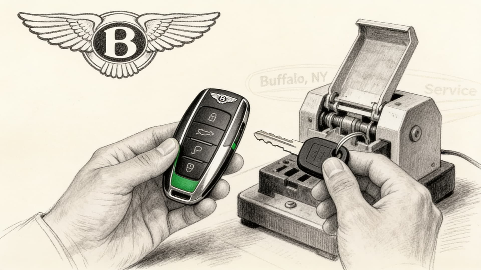 Bentley car key replacement by Defense Locksmith in Buffalo, NY