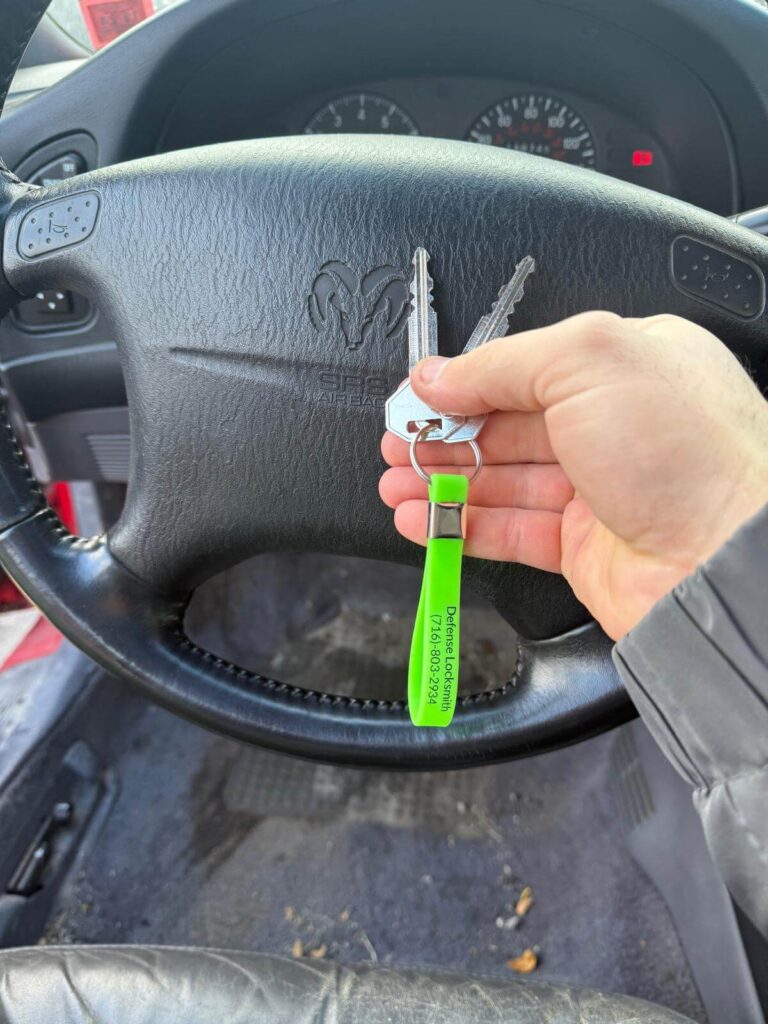 GMC car key cut on a key machine in Buffalo, NY