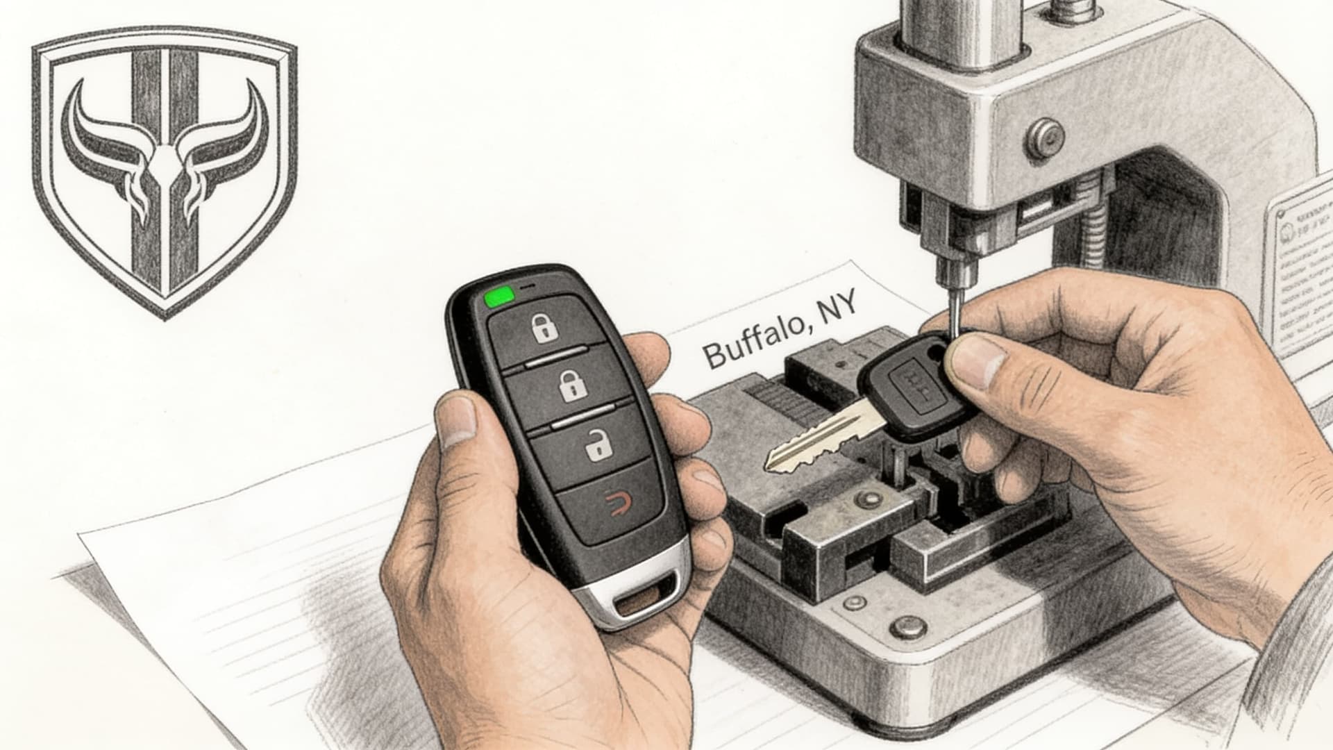 Dodge car key replacement by Defense Locksmith in Buffalo, NY