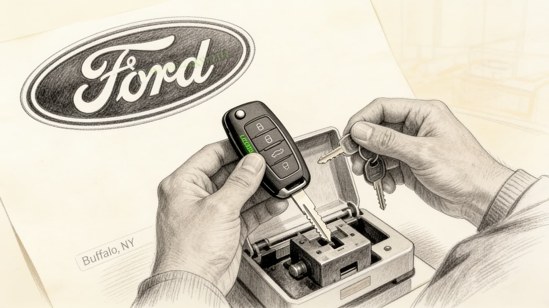 Ford car key replacement by Defense Locksmith in Buffalo, NY