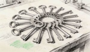Locksmith Services in Akron NY - charcoal illustration | Defense Locksmith, Buffalo NY (716) 803-2934
