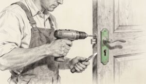 Locksmith Services in Albion NY - charcoal illustration | Defense Locksmith, Buffalo NY (716) 803-2934