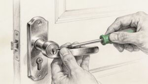 Locksmith Services in Cheektowaga NY - charcoal illustration | Defense Locksmith, Buffalo NY (716) 803-2934