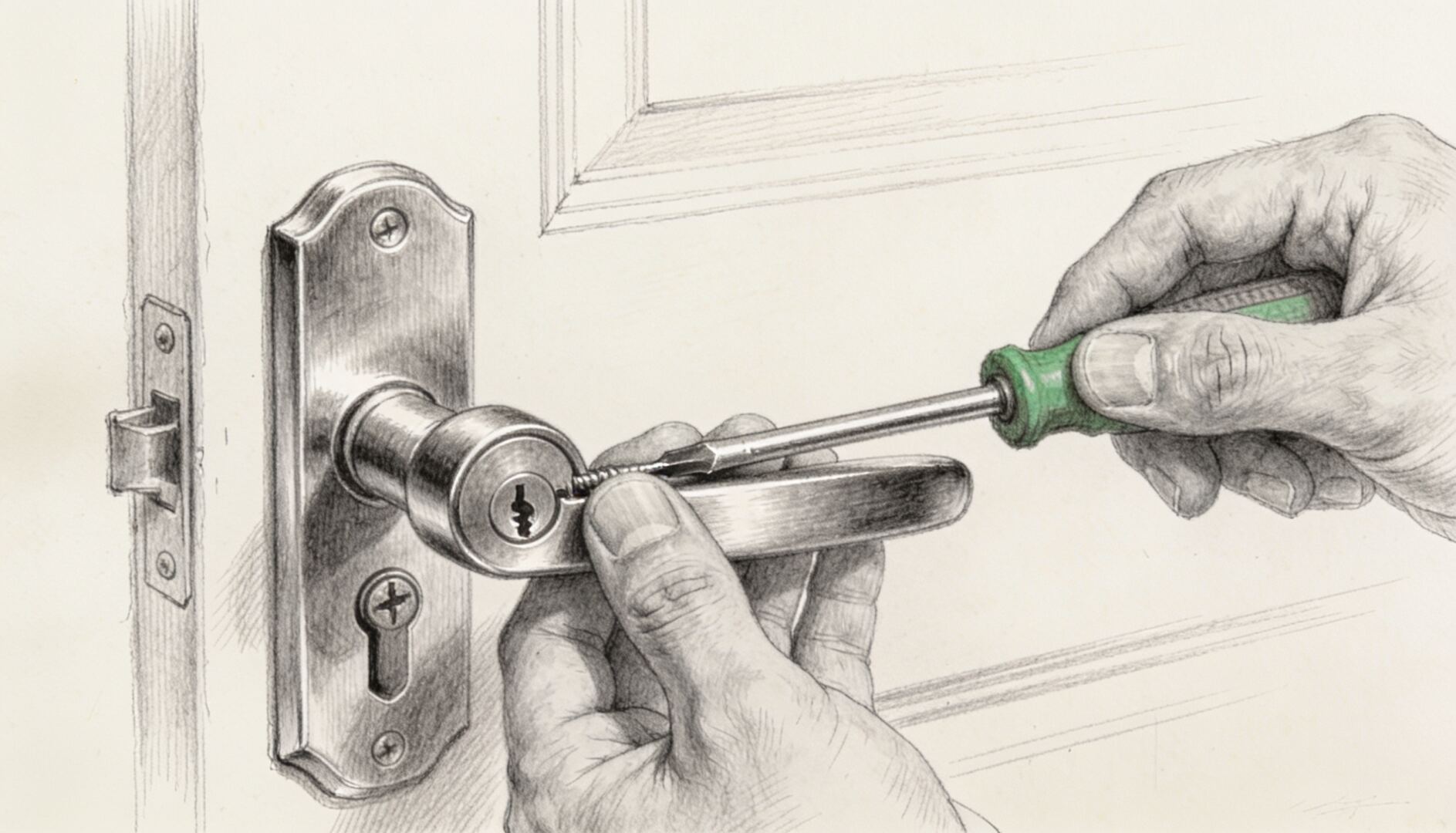 Locksmith Services in Cheektowaga NY - charcoal illustration | Defense Locksmith, Buffalo NY (716) 803-2934