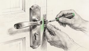 Locksmith Services in Collins NY - charcoal illustration | Defense Locksmith, Buffalo NY (716) 803-2934