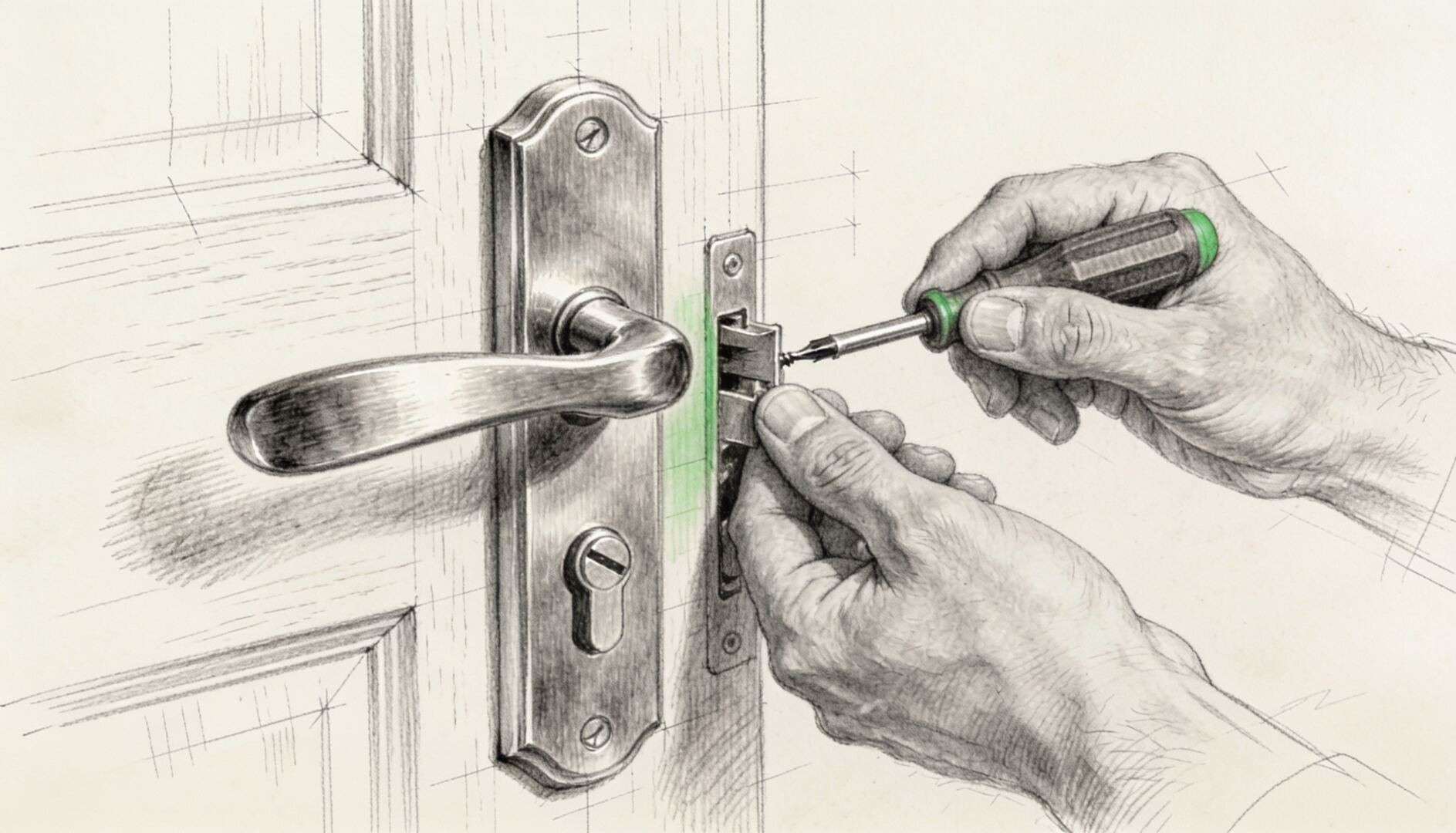 Locksmith Services in Collins NY - charcoal illustration | Defense Locksmith, Buffalo NY (716) 803-2934