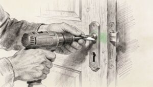 Locksmith Services in Corfu NY - charcoal illustration | Defense Locksmith, Buffalo NY (716) 803-2934