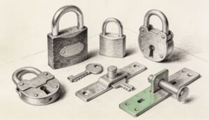 Locksmith Services in Niagara County NY - charcoal illustration | Defense Locksmith, Buffalo NY (716) 803-2934