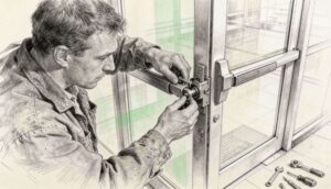 Locksmith Services in Sardinia NY - charcoal illustration | Defense Locksmith, Buffalo NY (716) 803-2934