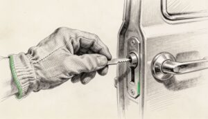 Locksmith Services in Wheatfield NY - charcoal illustration | Defense Locksmith, Buffalo NY (716) 803-2934