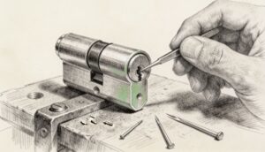 Locksmith Services in Youngstown NY - charcoal illustration | Defense Locksmith, Buffalo NY (716) 803-2934