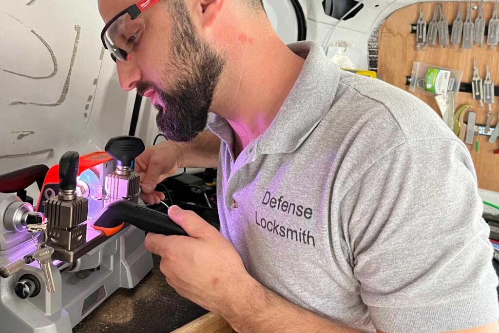 Locksmith technician at work in Buffalo, NY