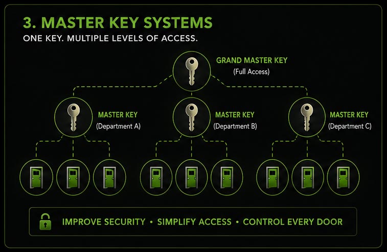 Master key system diagram for Buffalo, NY businesses