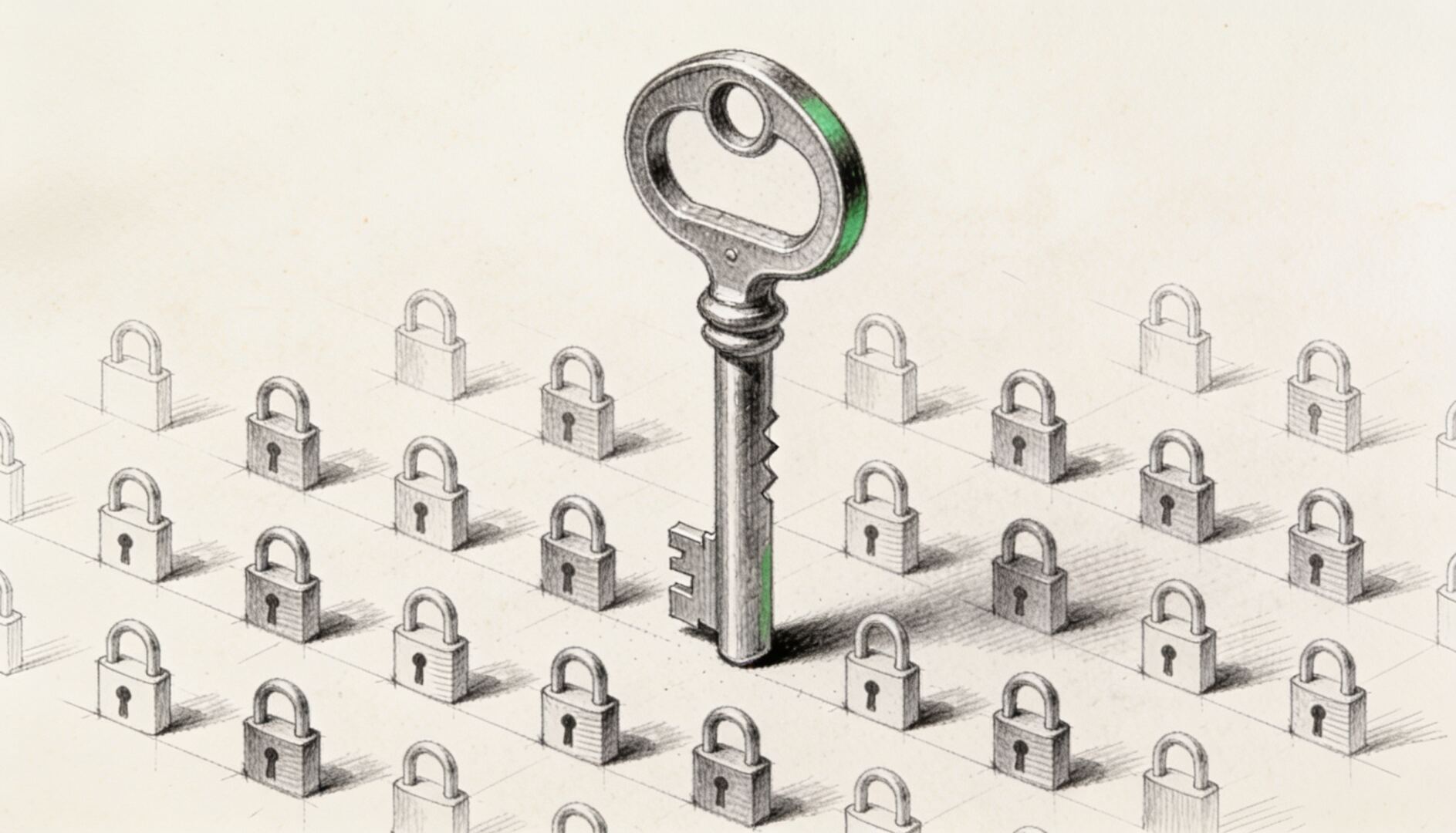 Master Key Systems for Landlords in Buffalo NY - charcoal illustration | Defense Locksmith, Buffalo NY (716) 803-2934