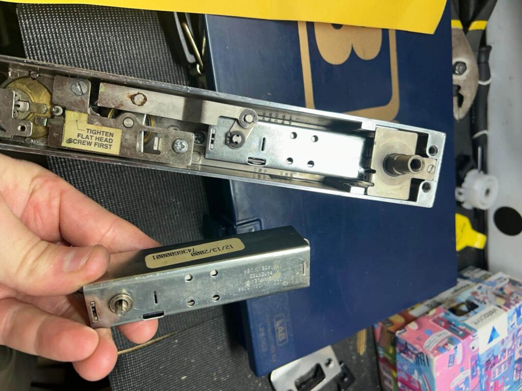Commercial mortise lock repair in Buffalo, NY.