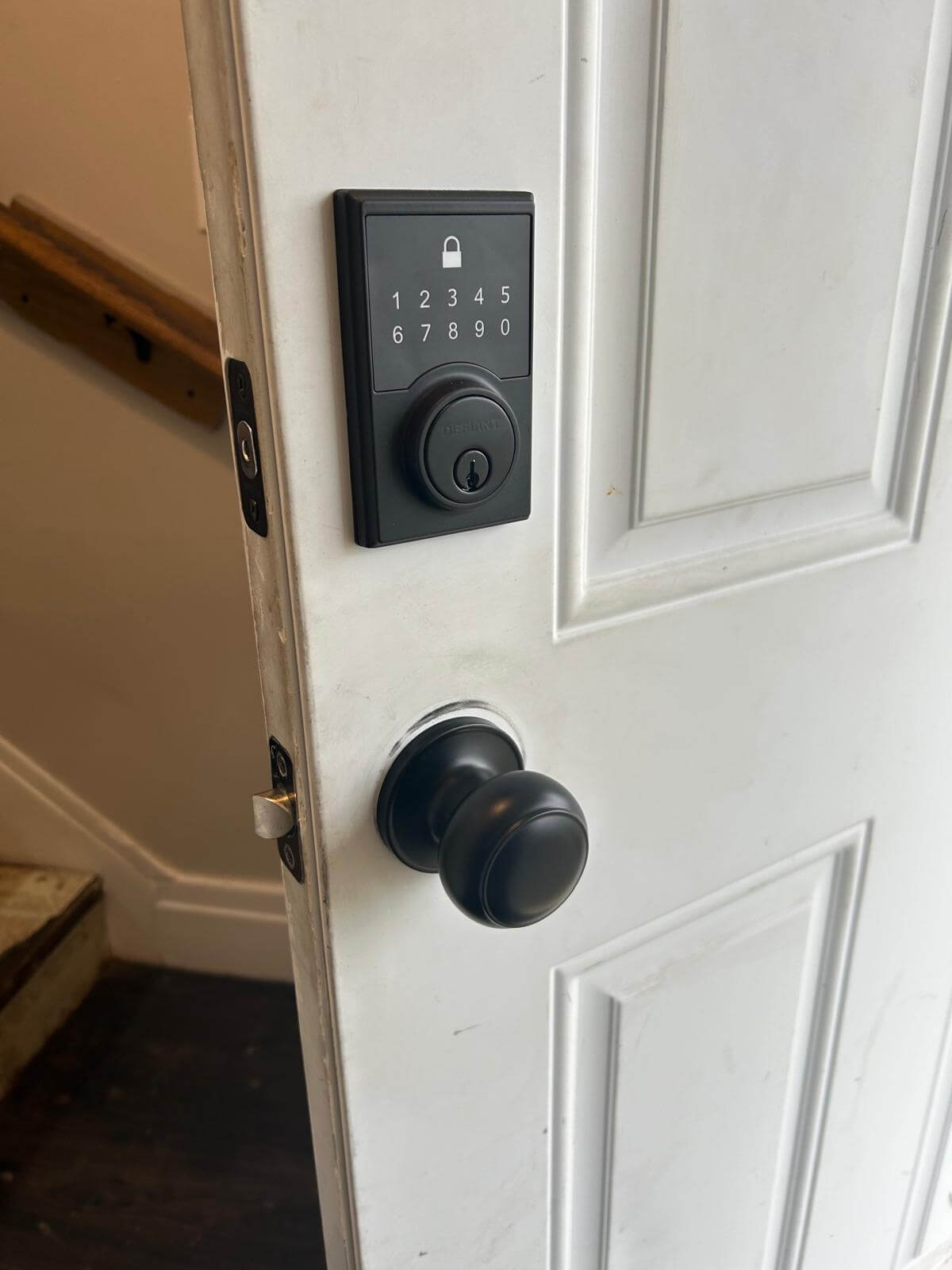 Residential smart lock and deadbolt installed in Buffalo New York